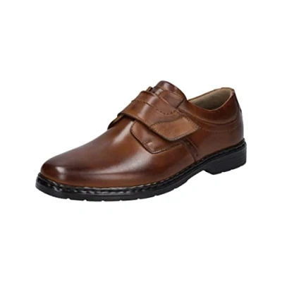 Image of Josef Seibel Men Low Shoes with Hook and Loop Alastair 16, Men&#039;s Shoes,Width K (Extra Wide),Removable Insole,Street Shoe,Brown (Cognac),44 EU / 9.5 UK