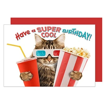 Image of Edition Seidel Premium Birthday Card with Envelope. Greeting Billet Happy Humour Funny Cool Man Woman Cat (G3483 SW023)