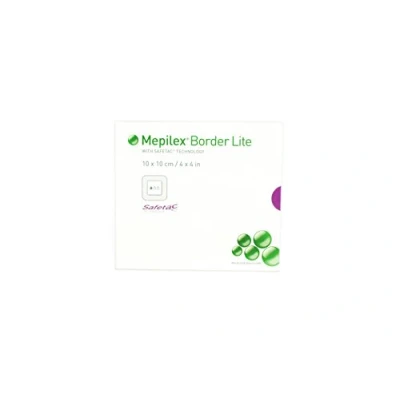 Image of Mepilex Border Lite 4&quot; x (10 10 cm) Thin Soft Silicone Foam Dressing