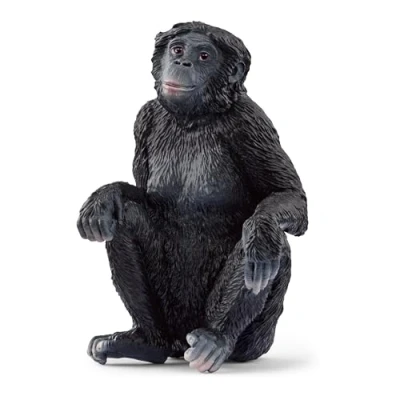 Image of schleich 14875 WILD LIFE Bonobo Female Figurine for ages 3+, Black
