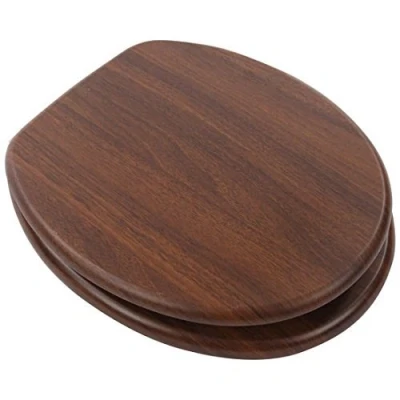 Image of Euroshowers Walnut Wood Toilet Seat 82984