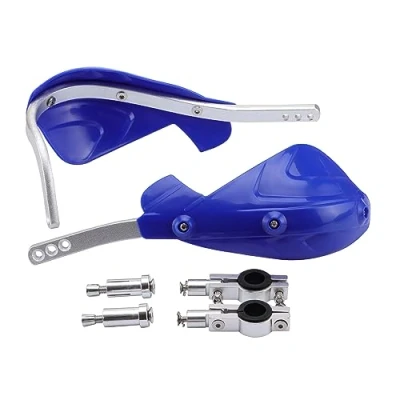 Image of GOOFIT 7/8&quot; Handlebar Hand Brush Guards Protector Handguards Assy with Aluminium Alloy Lever Replacement For Suzuki Motocross Motorcycle Off road Pit Dirt Bike ATV Blue