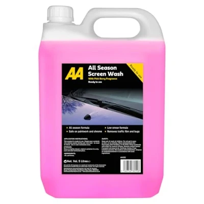 Image of AA Car Essentials 5L Summer Screenwash with Pink Berry Fragrance Low Smear formula