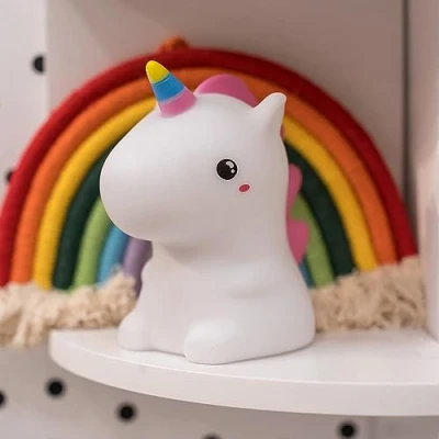 Image of Children&#039;s Baby Bedroom Night Light LED Colour Changing Nursery Bedside Kids Lamp with Remote Control Unicorn