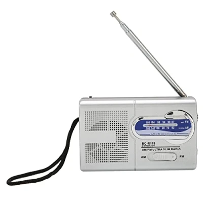 Image of VBESTLIFE Portable FM Radio,Mini Multifunction Built in Speaker AM Transistor Radio with Headphone Jack,FM Pocket Music Player