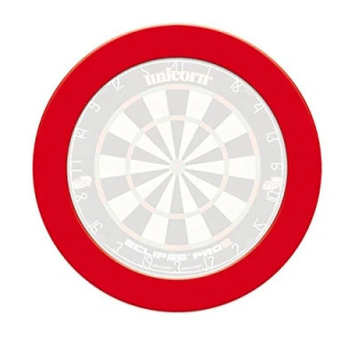Image of Unicorn Dartboard Backboard Surround Professional Slimline Heavy Duty High Density Injection Moulded EVA Plastic No Fixings Required Red