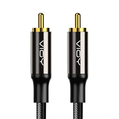 Image of VIOY Digital Coaxial Audio Cable [5M], RCA Male to [Dolby Hi Fi] Lead Stereo S/PDIF Phono for Video, AV Receiver, Amplifier, Speaker Soundbar, Home Theater