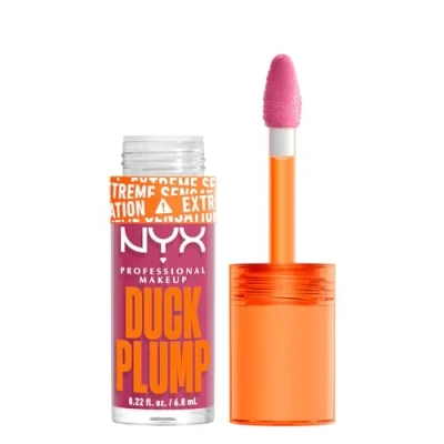 Image of NYX Professional Makeup Lip Plumping Gloss, Intense Colour and High Pigmentation, with Extreme Shine Finish, Infused Spicy Ginger, Vegan Formula, Duck Plump, Pick Me Pink