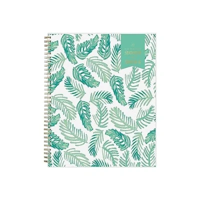 Image of Day Designer for Blue Sky 2023 2024 Academic Year Weekly and Monthly Planner, 8.5&quot; x 11&quot;, Frosted Flexible Cover, Wirebound, Palms (137891 A24)
