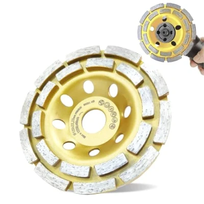 Image of 125mm 5 Inch x 22.2mm Diamond Cup Wheel for Concrete, Stone, and Masonry Heavy Duty Grinding Angle Grinder Professional Grade Disc Construction Renovation