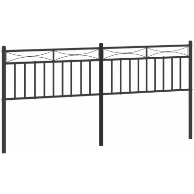 Image of vidaXL Metal Headboard Black 193 cm
