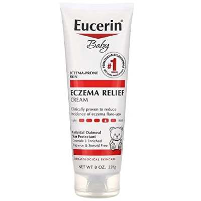 Image of Eucerin Baby Eczema Relief Body Cream Steroid &amp; Fragrance Free for 3+ Months of Age 8 Oz. Tube