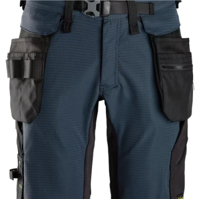 Image of Snickers FlexiWork Shorts Detachable Holster Pockets Navy/Black 52