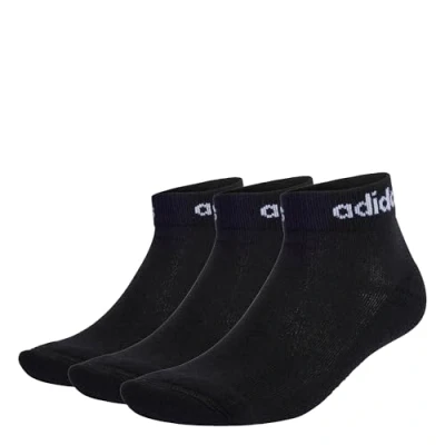Image of adidas IC1306 T LIN ANKLE 3P Socks Unisex Adult medium grey heather/white/black Size KXL