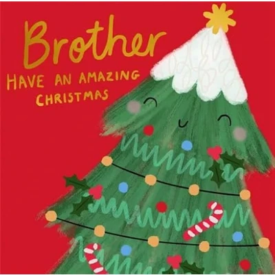 Image of Cards Hallmark Brother Christmas with Decorated Tree