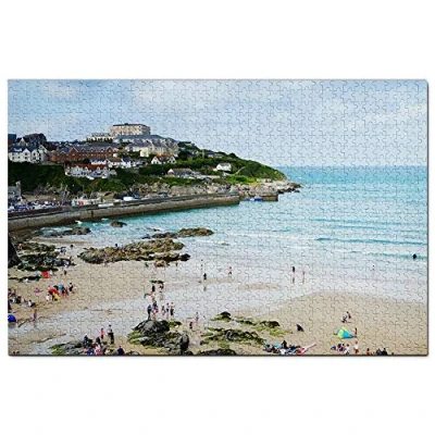 Image of UK England Newquay Beach Jigsaw Puzzle for Adults 1000 Piece Wooden Travel Gift Souvenir