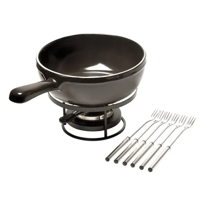 Image of Emile Henry Fondue Set Fusain