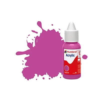 Image of Humbrol Model Paint DB0058 No 58 Magenta Gloss (14ml), Acrylic Paints for Models, Plastic, Metal, Wood, Glass, Ceramics and More, Touch Up Hobby Bottle Craft Kits