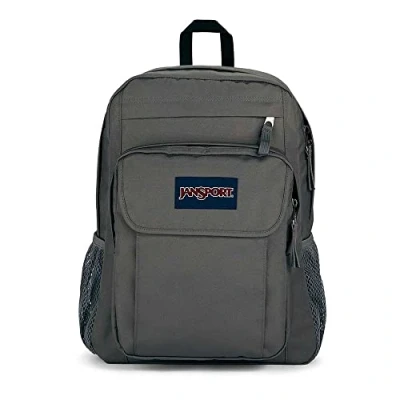 Image of JanSport Union Pack Backpack, 15 inch Laptop Compartment, Graphite Grey (Grey)