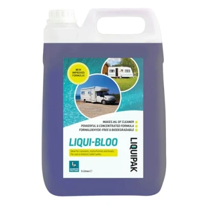 Image of Liquipak Caravan Toilet Chemical, Blue Fluid for &amp; Motorhome, Formaldehyde Free, Liqui Bloo 5L