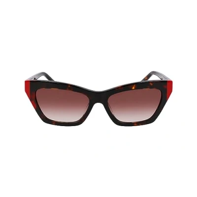 Image of Dkny DK547S Sunglasses, 237 Dark Tortoise/Red, One Size