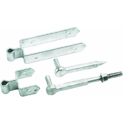 Image of Eliza Tinsley 12 inch Galvanised Double Strap Field Gate Hinge Set