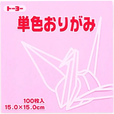 Image of Toyo Origami Paper Single Color Light Pink 15cm, 100 Sheets