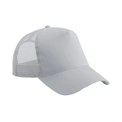 Image of Beechfield B640 Snapback Trucker Light Grey/Light Grey