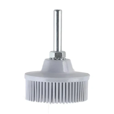 Image of 2Inch Bristle Disc Emery Rubber Abrasive Brush Polishing Grinding Wheel for Burr Rust Removal(White 120#)