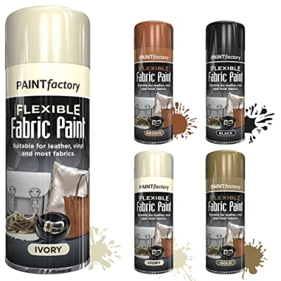 Image of SCHNAZZ 1x Flexible Fabric Ivory Spray Paint 200ml, Fast Drying Spray, Suitable for most fabrics, Leather Vinyl Textile and Clothes