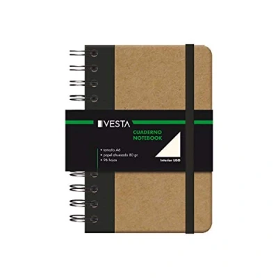 Image of Notebook Vesta Nature Wire&#039;o A6 Size Plain