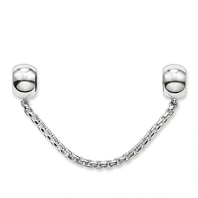 Image of Thomas Sabo Ks0004 585 12 Karma Silver Stopper Beads Safety Chain