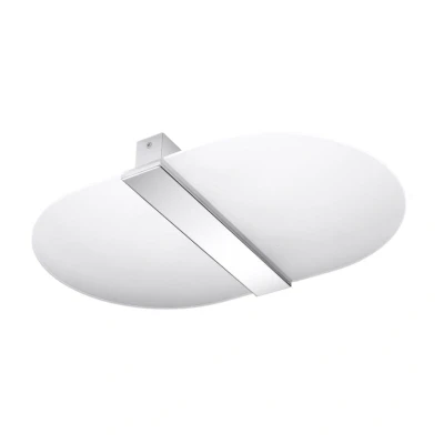 Image of Salia Decorative Flush Ceiling Light, White, Chrome, 2x G9