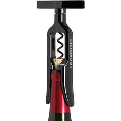 Image of LE CREUSET Screwpull Wine Bottle Opener, Table Model TM 100, Black Onyx, 59993011007232