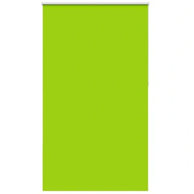 Image of vidaXL Roller Blind Blackout Leaves Green 125x210 cm Fabric Width 121.6 Polyester