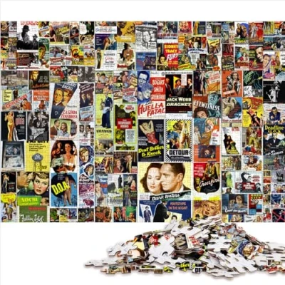 Image of Puzzles for Adults, Vintage Collage Toys, 1000 Piece Cardboard Adults and Children, Puzzle, Educational Size (26x38cm)