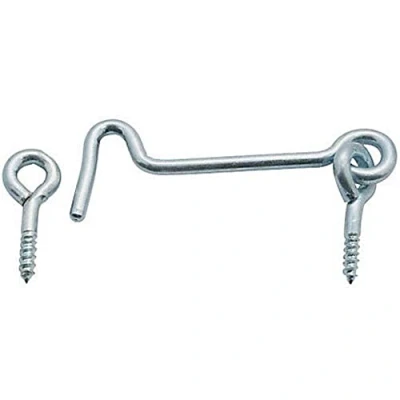 Image of Merriway® BH01744 (4 Pcs) Gate Hook and Eye, 75mm (3 inch) Bright Zinc Plated Pack of 4 Pieces