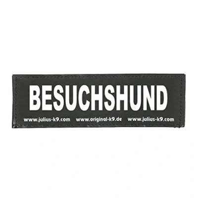 Image of Interchangeable Patches, 1 pair, BESUCHSHUND, Size: Small, Black