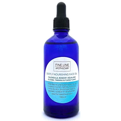 Image of Fine Line Apothecary Deeply Nourishing Face Oil 100% Natural, Pure Oils. Anti Ageing, Regenerating, Hydrating. Brightens, Softens. 100ml