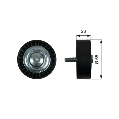 Image of 55225535 Idler Pulley GATES T36622 PowerGrip FIAT: Panda III Hatchback, 500L