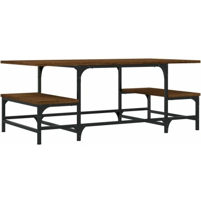 Image of vidaXL Coffee Table Brown Oak 100x50.5x40 cm Engineered Wood