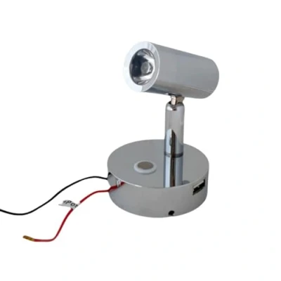 Image of MARVIX LED Reading Light Dimmable 12V 24V Chrome Spotlight Touch Control Switch USB Charging Motorhome Caravan Boat Lamp