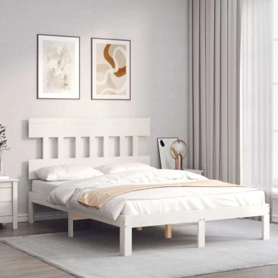 Image of vidaXL Bed Frame without Mattress White 120x200 cm Solid Wood Pine