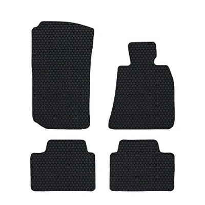 Image of Nicoman Hex Fully Tailored Car Mats Fit (2019 present 3 Series G20/G21 Saloon/Estate) (Full Set 4 Piece,Black)