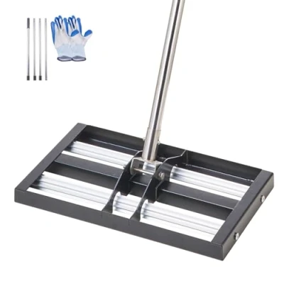 Image of VEVOR Lawn Leveler Rake with Adjustable Handle Length 1610mm, Base Plate 254 x 431mm, Metal Ground Rustproof for Golf Course, Garden