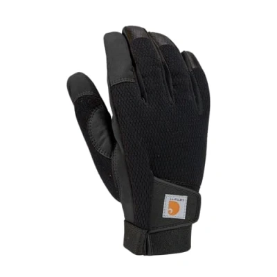 Image of Carhatt MenS Synthetic Leather High Dexterity Touch Sensitive Secure Cuff Glove, Black, Medium