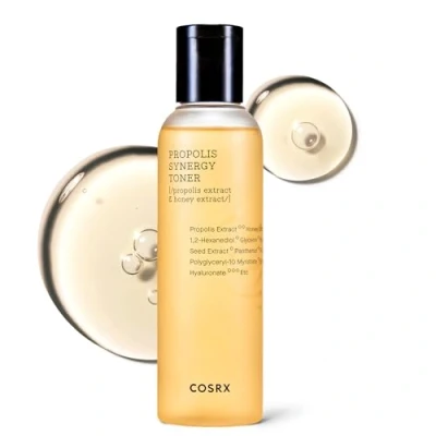 Image of COSRX Full Fit Propolis Synergy Toner, 150ml / 5.07 fl.oz Instant Moisture Boosting 72.6% Honey 10.7% Panthenol, Korean Skin Care