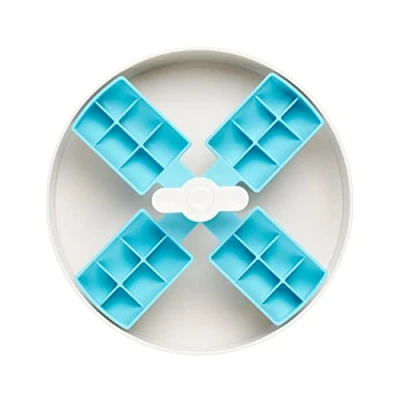 Image of PetDreamHouse SPIN Interactive Feeder Puzzle for Dogs, Windmill, Difficulty Level Easy, Blue