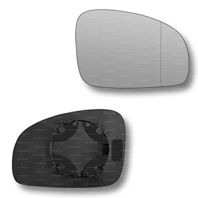 Image of Less4spares Replacement Wing Mirror Glass Right Compatible with Skoda Fabia 2007 2014 CLIP ON Driver Off side Blind Spot