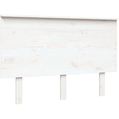 Image of vidaXL Bed Headboard White 124x6x82.5 cm Solid Wood Pine